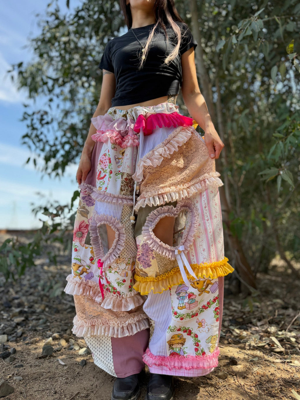 Upcycled Adjustable-Waist Pants