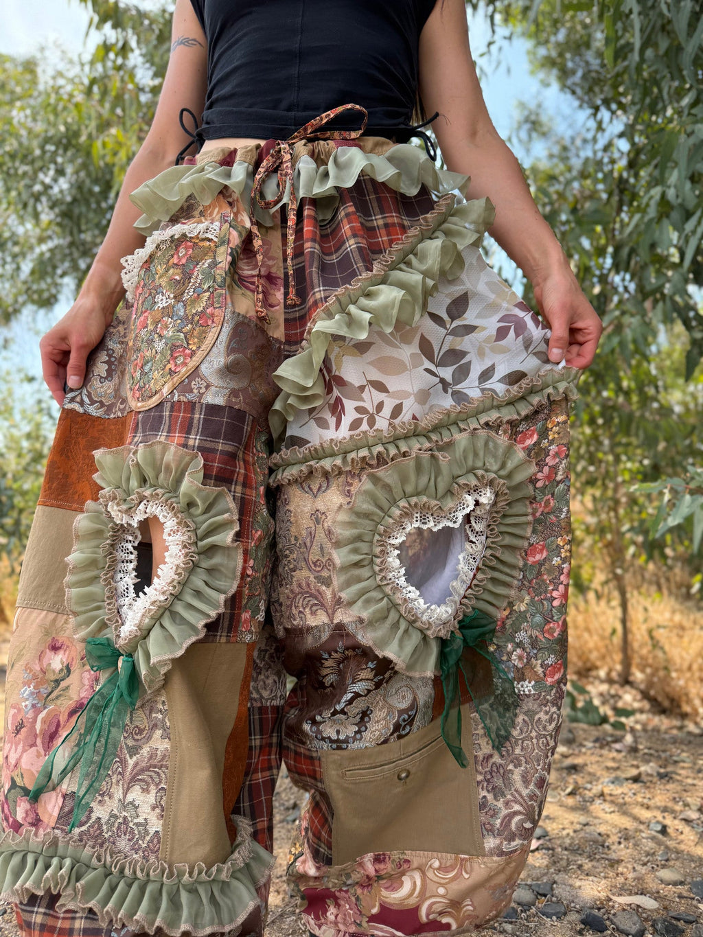 Upcycled Adjustable-Waist Pants